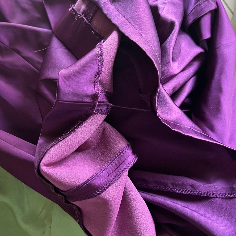 Tahari Dress Purple Sleeveless Cocktail Dress Size 4 - Picture 5 of 9